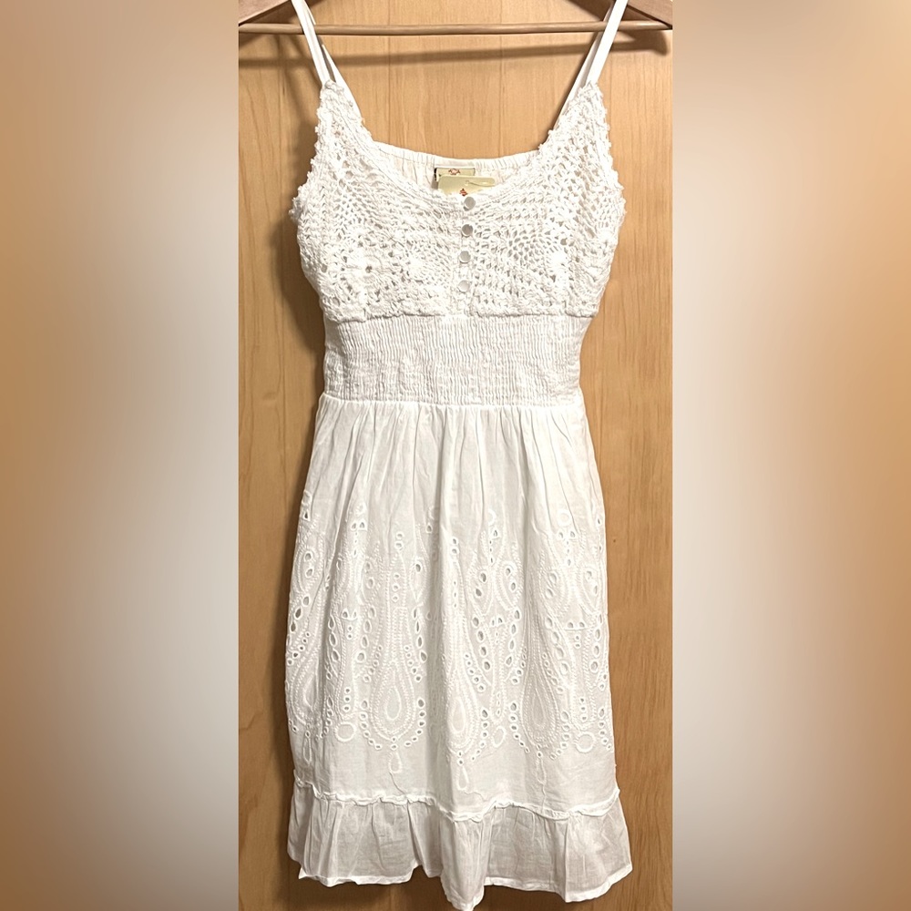 Crochet & Eyelet Cotton Dress